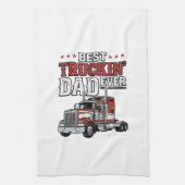 Bester Trucker-Vater aller Zeiten Vintage-Truck-Sh Geschirrtuch (Vertikal)