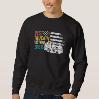 Bester Truckin-Bruder Ever Retro-Amerikanische Fla Sweatshirt