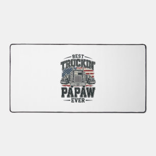 Bester Truckin' Papaw Aller Zeiten Vintage Trucker Schreibtischunterlage