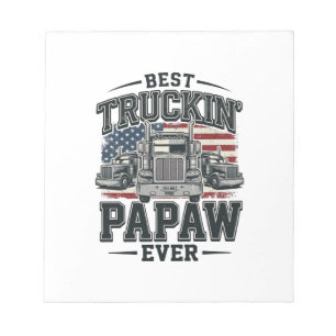 Bester Truckin' Papaw Ever Vintage Trucker Vector_ Notizblock