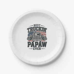 Bester Truckin' Papaw Ever Vintage Trucker Vector_ Pappteller