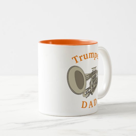 Bester "Trumpet VATER" jemals! Der Kaffee des Vate Zweifarbige Tasse (VorderseiteRechts)