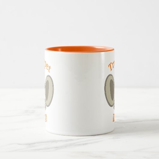 Bester "Trumpet VATER" jemals! Der Kaffee des Vate Zweifarbige Tasse (Mittel)