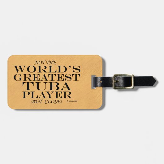 Bester Tuba Player Naher Gepäckträger Gepäckanhänger (Vorderseite horizontal)
