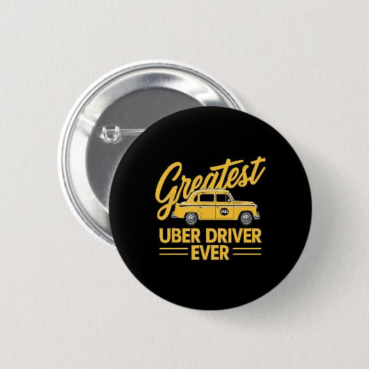 Bester Uber Driver je Uber Driver Funny Button (Vorne & Hinten)