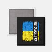 Bester ukrainischer Opa aller Zeiten Ukraine-Flagg Magnet (Vorderseite/Rückseite)