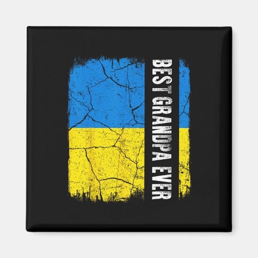 Bester ukrainischer Opa aller Zeiten Ukraine-Flagg Magnet (Vorne)