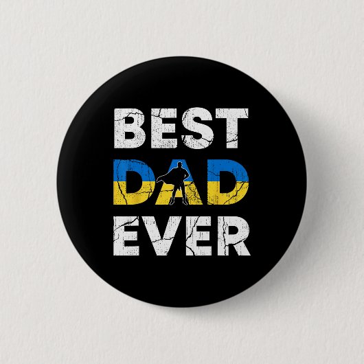 Bester ukrainischer Vater überhaupt Ukraine Daddy Button (Vorderseite)