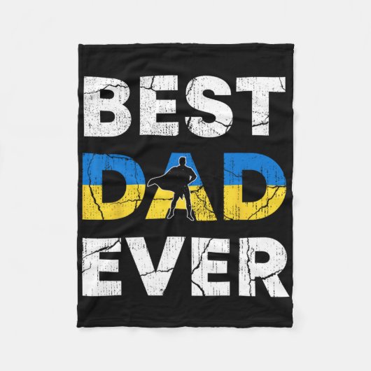 Bester ukrainischer Vater überhaupt Ukraine Daddy Fleecedecke (Vorderseite)