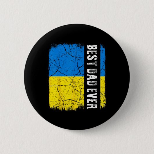 Bester ukrainischer Vater überhaupt Ukrainische Fl Button (Vorderseite)