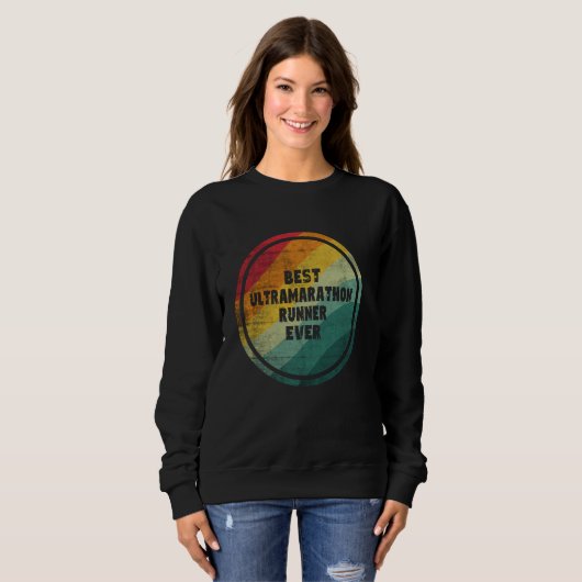 Bester Ultramarathon-Runner je Funny Ultramarathon Sweatshirt (Vorne ganz)
