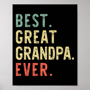 Bester Urgroßvater überhaupt Lustig Retro Vintage  Poster