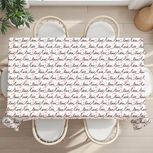 Bester Valentinstag-Geschenk Rosa Herzen Tischdeck Tischdecke