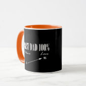 Bester Vater 100% Liebe Geduld Funky Vatercup Tass Tasse (Vorderseite Links)