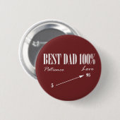 Bester Vater 100% Liebe Patience Funky Father Butt Button (Vorne & Hinten)