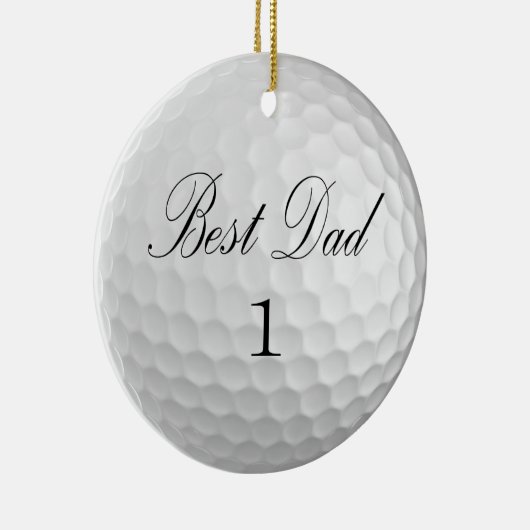 Bester Vater 1 Golfball Keramik Ornament (Rechts)