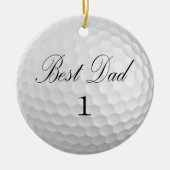 Bester Vater 1 Golfball Keramik Ornament (Vorne)