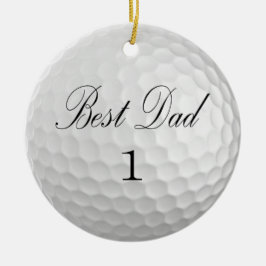 Bester Vater 1 Golfball Keramik Ornament