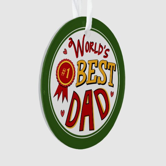 BESTER VATER #1 Spaß-cooles Weihnachtsgeschenk von Ornament (Vorderseite)