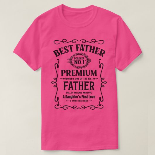 Bester Vater 1 T-Shirt (Design vorne)