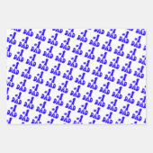 Bester Vater #1 Vater des Jahres Blauer Herz Vater Geschenkpapier Set (Vorderseite 2)