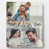 Bester Vater - 2 Foto Collage glücklicher Vater Ta Fotoplatte (Vorderseite)