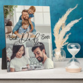 Bester Vater - 2 Foto Collage glücklicher Vater Ta Fotoplatte (Seite)