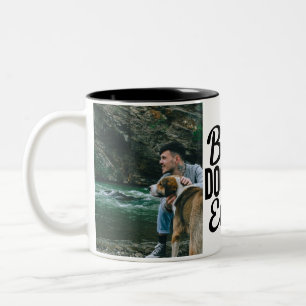 Bester Vater 2 Foto doppelseitig Zweifarbige Tasse