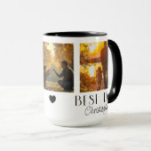 Bester Vater 3 Foto Collage Individuelle Name Tass Tasse (VorderseiteRechts)