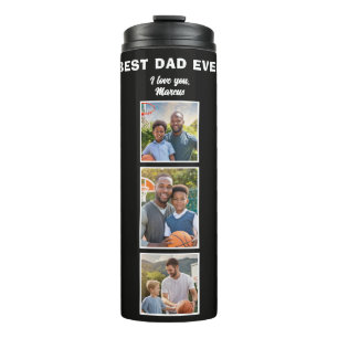 Bester Vater 3 Foto-Collage Vater Thermosbecher