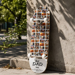Bester Vater 6 Foto-Collage Familienfoto-Muster Skateboard