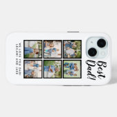 Bester Vater! 6 FotoCollage Modern White Case-Mate iPhone Hülle (Rückseite (Horizontal))