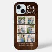 Bester Vater! 6 FotoCollage Modernes rustikales Ho Case-Mate iPhone Hülle (Rückseite)