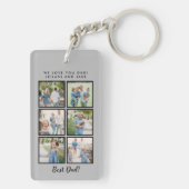 Bester Vater! 6 Fotos Benutzerdefinierte Meldung h Schlüsselanhänger (Rückseite)