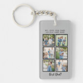 Bester Vater! 6 Fotos Benutzerdefinierte Meldung h Schlüsselanhänger (Vorderseite)