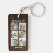 Bester Vater! 6 Fotos Benutzerdefinierte Meldung R Schlüsselanhänger (Rückseite)