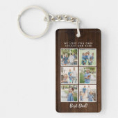 Bester Vater! 6 Fotos Benutzerdefinierte Meldung R Schlüsselanhänger (Vorderseite)