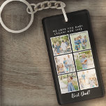 Bester Vater! 6 Fotos mit benutzerdefinierter Meld Schlüsselanhänger<br><div class="desc">Bester Papi-Script-Schriftart mit 6 Foto-Slots für die Familie und einer benutzerdefinierten Nachricht für Ihren Vater Nummer 1.</div>
