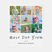 Bester Vater 9 FotoCollage Fleecedecke (Vorderseite)