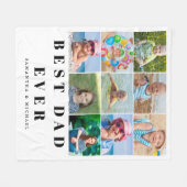 Bester Vater 9 FotoCollage Fleecedecke (Vorderseite (Horizontal))