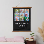 Bester Vater 9 FotoCollage Wandteppich Mit Holzrahmen (Schlafzimmer)
