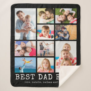 BESTER VATER ALLE ZEIT 10 Foto-Collage Ihre Farbe Sherpadecke