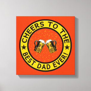 BESTER VATER ALLE ZEIT individuelles Leinwandbild Leinwanddruck