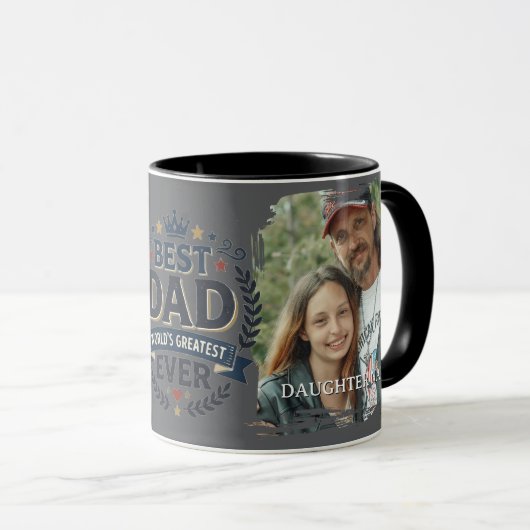 BESTER VATER ALLE ZEIT RETRO INDIVIDUELLE TASSE (VorderseiteRechts)