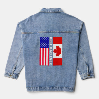 Bester Vater aller vier Jahre unter amerikanischer Jeansjacke