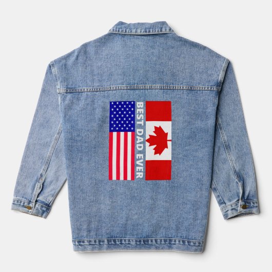 Bester Vater aller vier Jahre unter amerikanischer Jeansjacke (Rückseite)