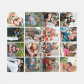Bester Vater Aller Zeiten 16 Foto-Collage Personal Fleecedecke (Vorderseite (Horizontal))