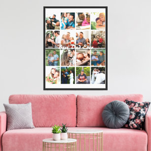 Bester Vater Aller Zeiten 16 Foto-Collage Personal Leinwanddruck