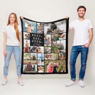 Bester Vater Aller Zeiten 20 Foto-Collage-Erinneru Fleecedecke