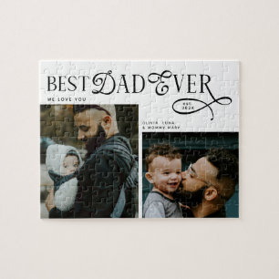 Bester Vater Aller Zeiten 2 Fotos Vatertagsgeschen Puzzle